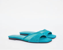Load image into Gallery viewer, ADOLEY- Summer inspired slippers for ladies. Very stylish, adorned with crystals. Can be worn for vacations, lunch and casual hangouts. Shipping worldwide from Ghana to UK, USA, Africa etc
