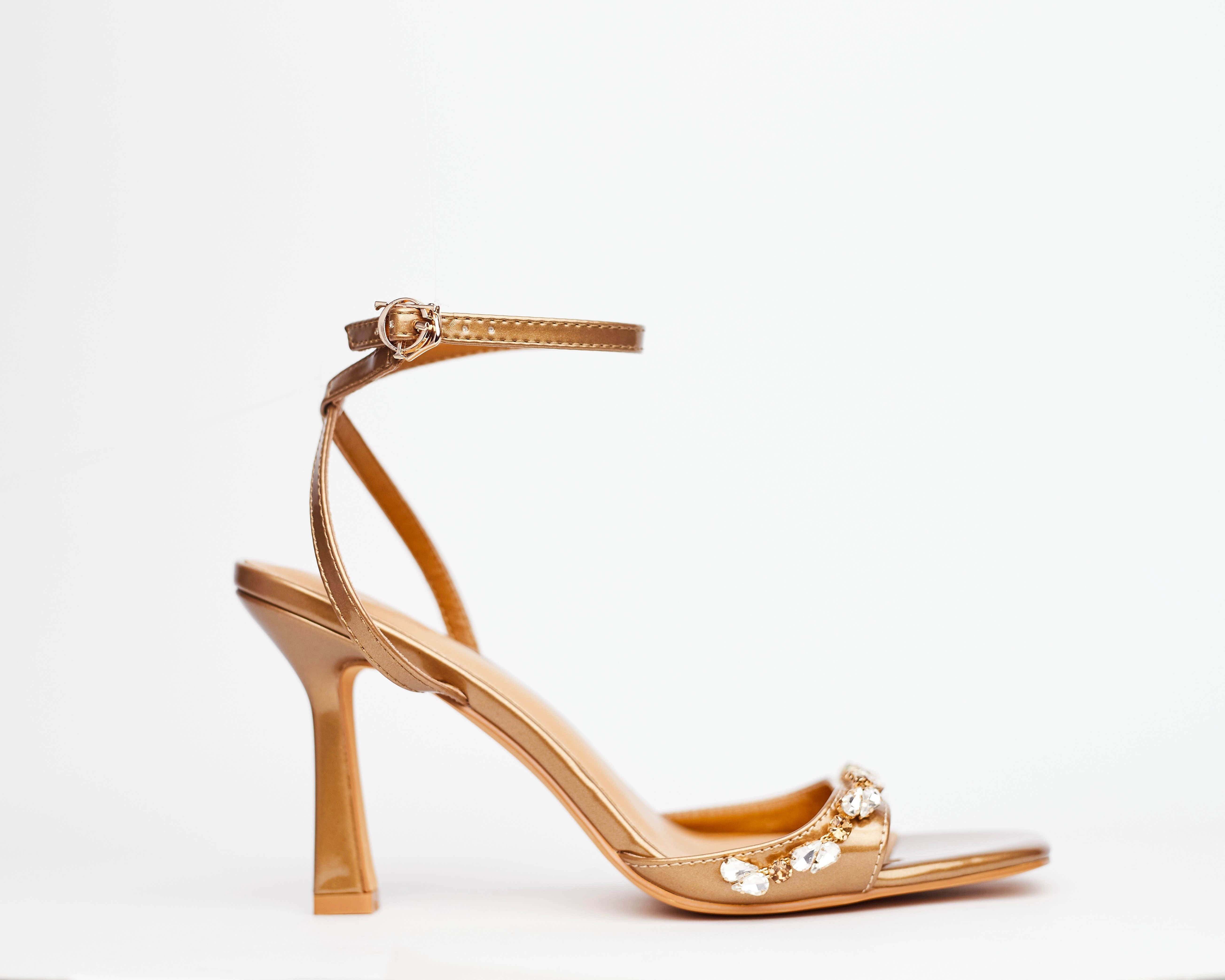 AMOKUA (Gold) Elegant heels for date nights, weddings and church