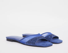Load image into Gallery viewer, ADOLEY- Summer inspired slippers for ladies. Very stylish, adorned with crystals. Can be worn for vacations, lunch and casual hangouts. Shipping worldwide from Ghana to UK, USA, Africa etc