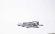 Load image into Gallery viewer, EYRAM- Gray inspired slippers for ladies.
Very comfortable and stylish and sparkly featuring crystal accessories.
Can be worn for picnics, vacations, lunch and casual hangouts. Shipping worldwide from Ghana to UK, USA, Africa etc.