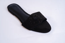 Load image into Gallery viewer, INI - Berry inspired slippers for ladies.
Very comfortable and stylish, featuring crystal accessories.
Can be worn for picnics, vacations, lunch and casual hangouts. Shipping worldwide from Ghana to UK, USA, Africa etc.