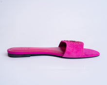 Load image into Gallery viewer, INI - Berry inspired slippers for ladies. Very comfortable and stylish, featuring crystal accessories. 
Can be worn for picnics, vacations, lunch and casual hangouts. Shipping worldwide from Ghana to UK, USA, Africa etc.