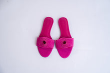 Load image into Gallery viewer, INI - Berry inspired slippers for ladies. Very comfortable and stylish, featuring crystal accessories. 
Can be worn for picnics, vacations, lunch and casual hangouts. Shipping worldwide from Ghana to UK, USA, Africa etc.