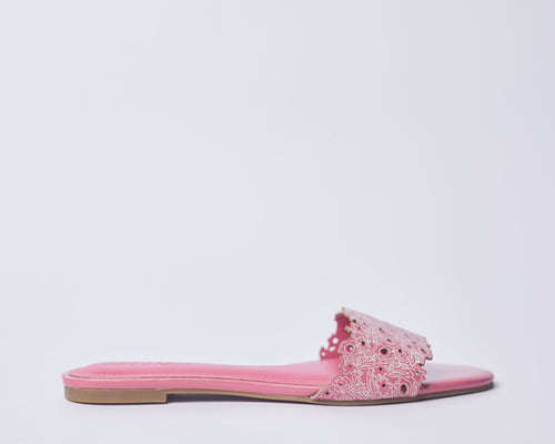 LAMISI - Floral inspired slippers for ladies. Very stylish,featuring a laser-cut upper. Can be worn for vacation, lunch and casual hangouts. Shipping worldwide from Ghana to UK, USA, Africa etc