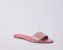 Load image into Gallery viewer, LAMISI - Floral inspired slippers for ladies. Very stylish,featuring a laser-cut upper. Can be worn for vacation, lunch and casual hangouts. Shipping worldwide from Ghana to UK, USA, Africa etc