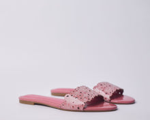 Load image into Gallery viewer, LAMISI - Floral inspired slippers for ladies. Very stylish,featuring a laser-cut upper. Can be worn for vacation, lunch and casual hangouts. Shipping worldwide from Ghana to UK, USA, Africa etc