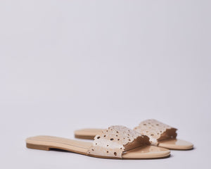 LAMISI - Floral inspired slippers for ladies. Very stylish,featuring a laser-cut upper. Can be worn for vacation, lunch and casual hangouts. Shipping worldwide from Ghana to UK, USA, Africa etc
