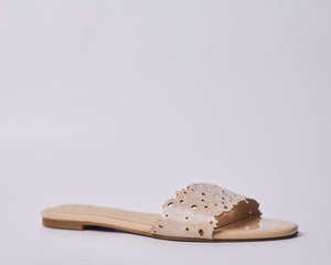 LAMISI - Floral inspired slippers for ladies. Very stylish,featuring a laser-cut upper. Can be worn for vacation, lunch and casual hangouts. Shipping worldwide from Ghana to UK, USA, Africa etc