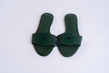 Load image into Gallery viewer, INI - Berry inspired slippers for ladies.
Very comfortable and stylish, featuring crystal accessories.
Can be worn for picnics, vacations, lunch and casual hangouts. Shipping worldwide from Ghana to UK, USA, Africa etc.